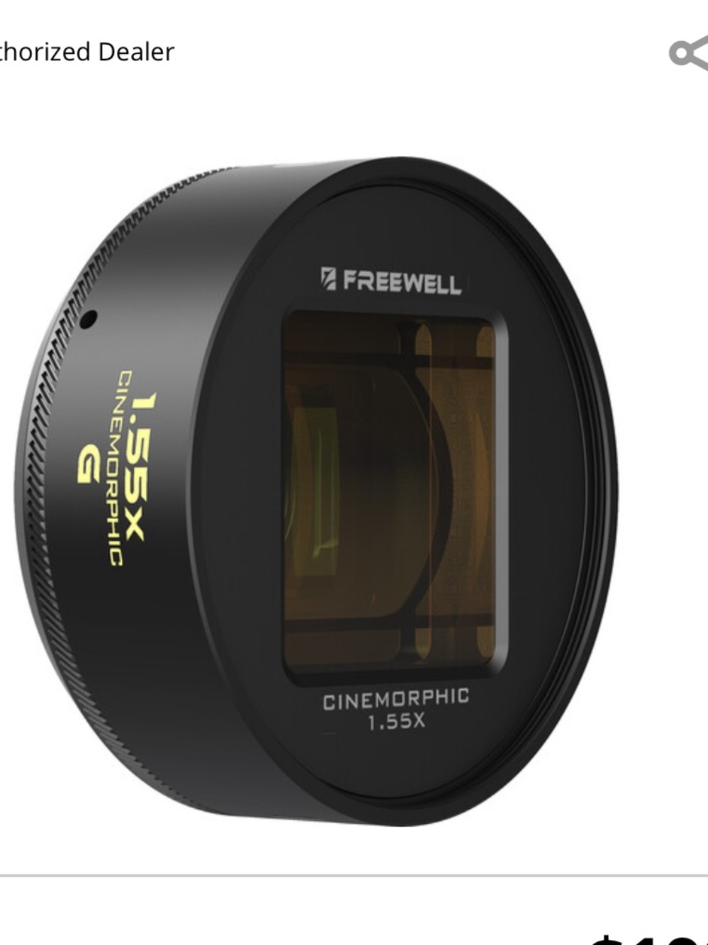 Freewell Cinemorphic 1.55x Anamorphic Lens Adapter - Black